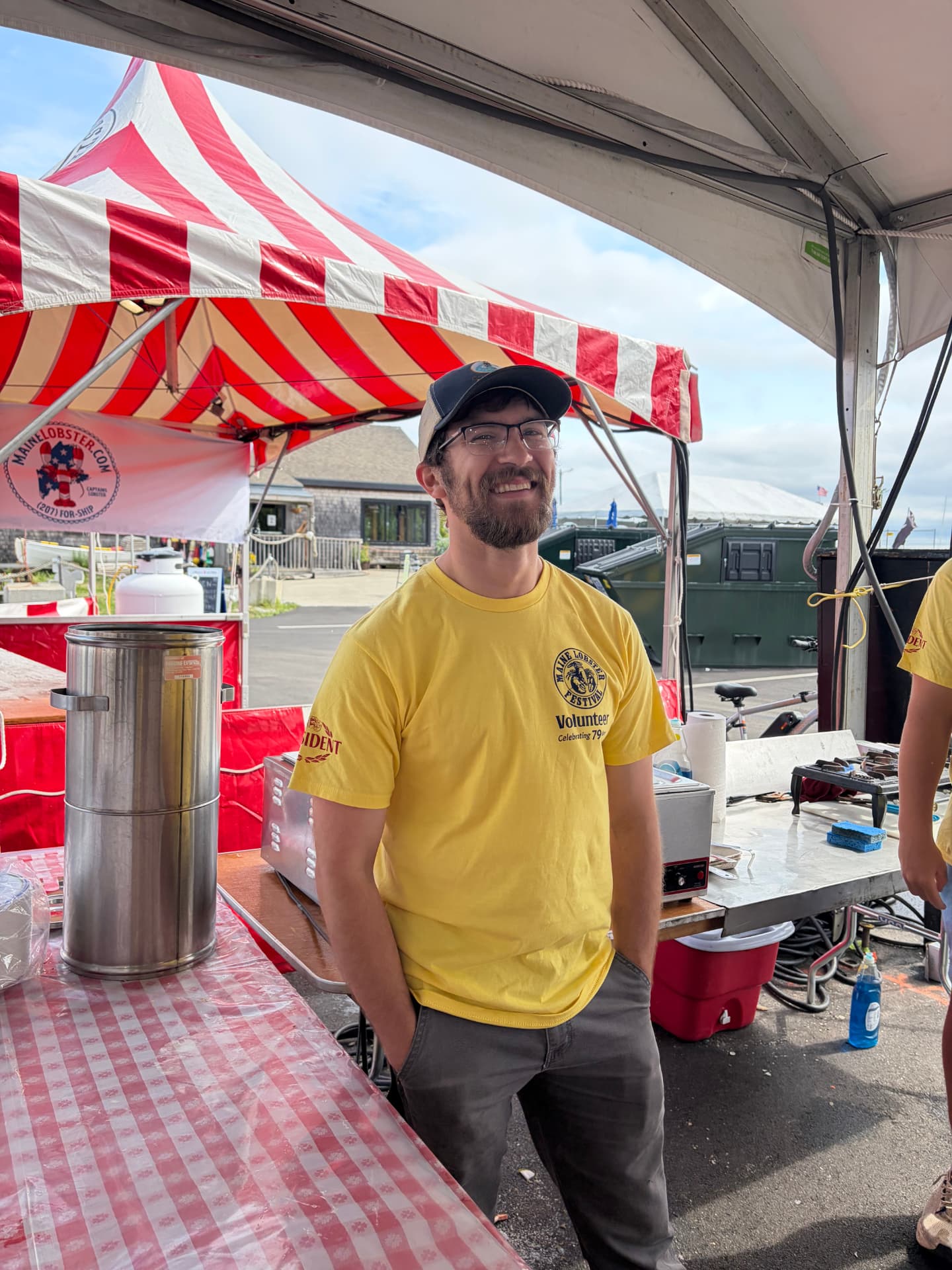 Granite Coast Orthodontics team member smiling at the Maine Lobster Festival