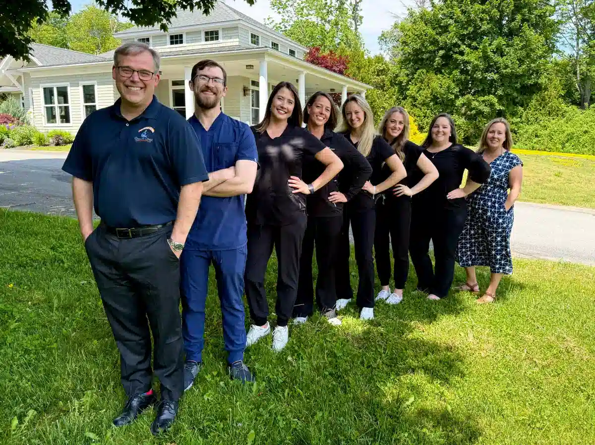 Granite Coast Orthodontics team portrait outside
